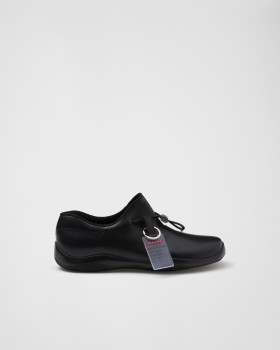 Prada Toblach Leather Sneakers Black