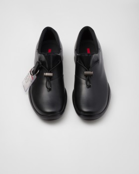 Prada Toblach Leather Sneakers Black