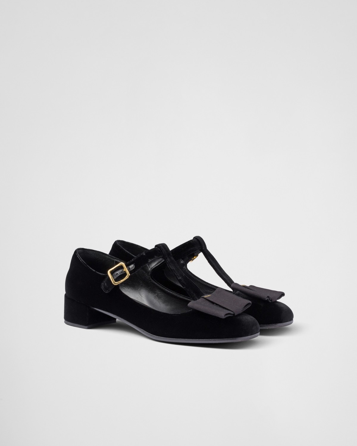 Prada Velvet Pumps Black