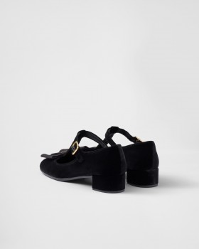 Prada Velvet Pumps Black